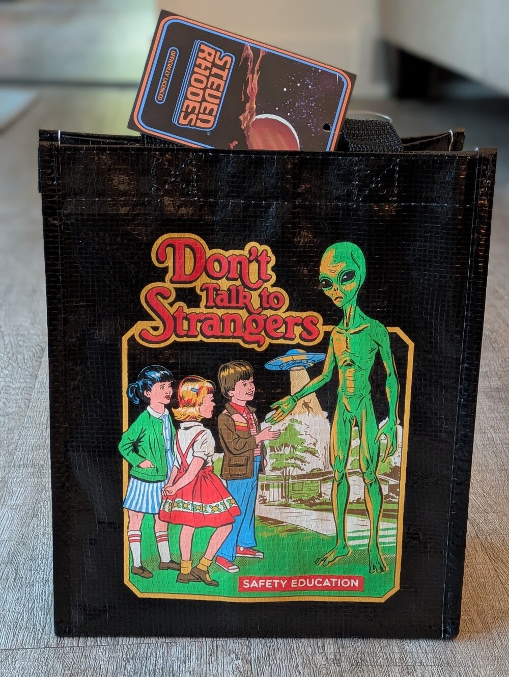Steven Rhodes Don't Talk To Strangers 8x10 Mini Tote NWT